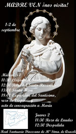 madre ven virgen araceli inmaculada concepción lucena santuario aras