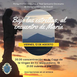 peregrinacion nocturna bajo las estrellas al encuentro de maria araceli lucena